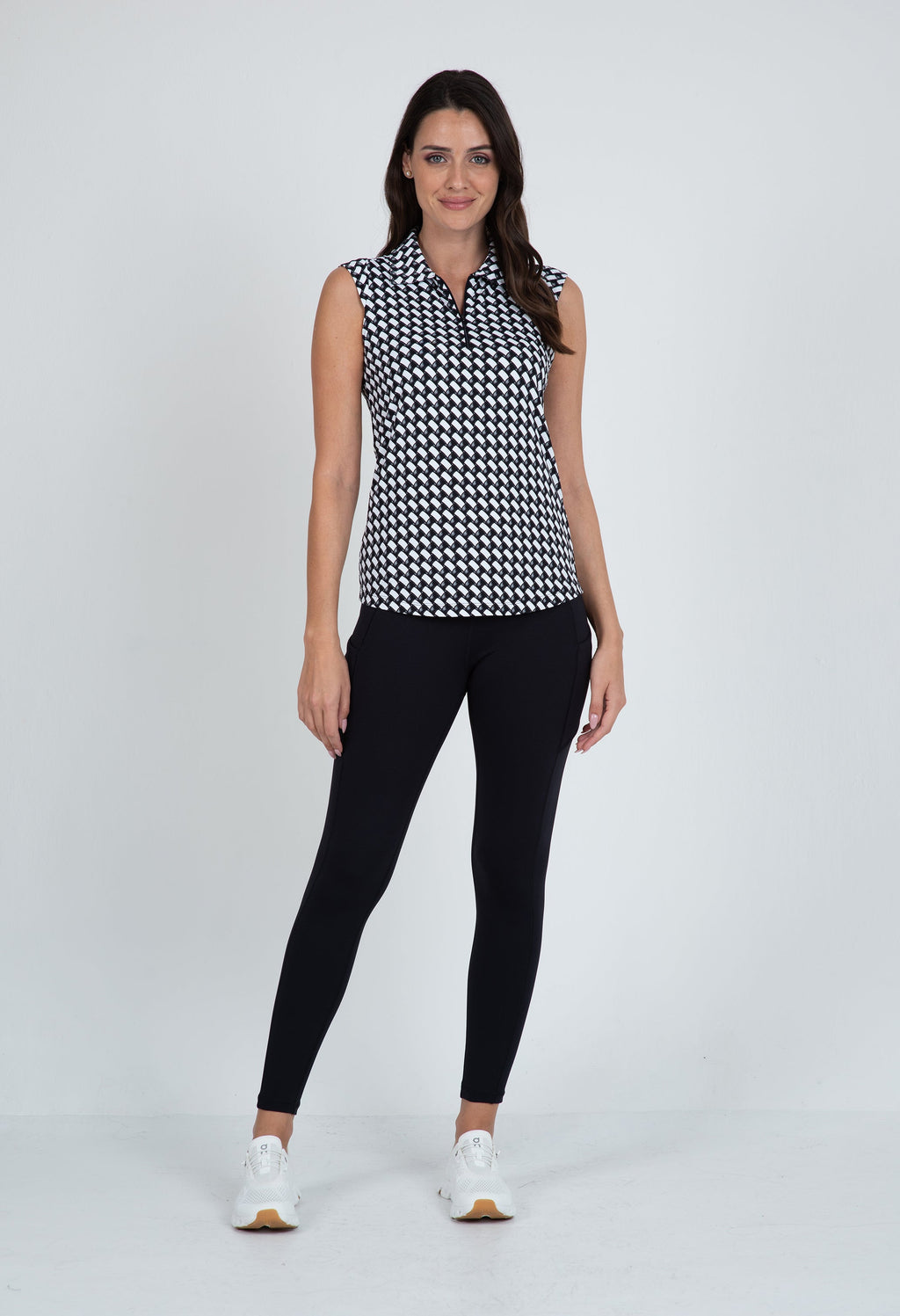 Brooke Print Sleeveless Polo ¨C 14875